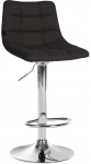 Barová židle Jeny látkový potah, chrom, černá